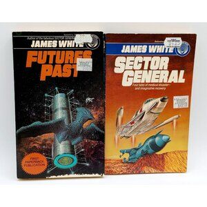 Futures Past Sector General Paperback Books Novels Vintage James White Lot of 2